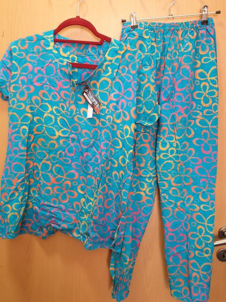 Batik Anzug - Blau